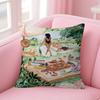 Nordic Beach Holiday Girl Pillow Gift Home Office Decoration Bedroom Sofa Car Cushion Cover Case 45x45