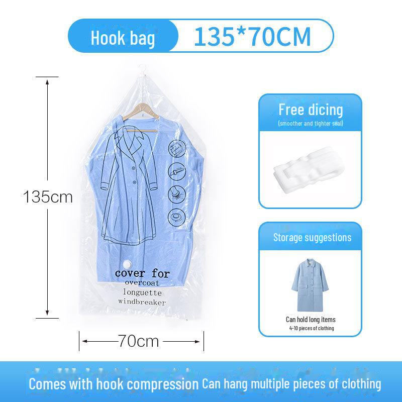 Прозрачный вакуумный мешок для хранения одежды и одеял