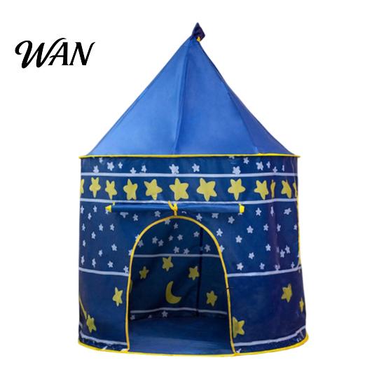Breathable Fabric Tent Kids Castle Tent, Princess Playhouse for Girls, Indoor Outdoor Easy Setup Stable Frame Game with Star Moon Design, Birthday