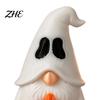 Cute Dark Style Decor Halloween Ghost Gnome Figurine, Creative Pumpkin Desk Ornament, 3D Printed Window Display Figures Mini Statue for Home