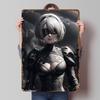Nier Automata Печатный Постер Индивидуальное Настенное Искусство Ретро Винтажные Металлические Жестяные Таблички для Декора Стола Украшение Декорации Гаража Комнаты