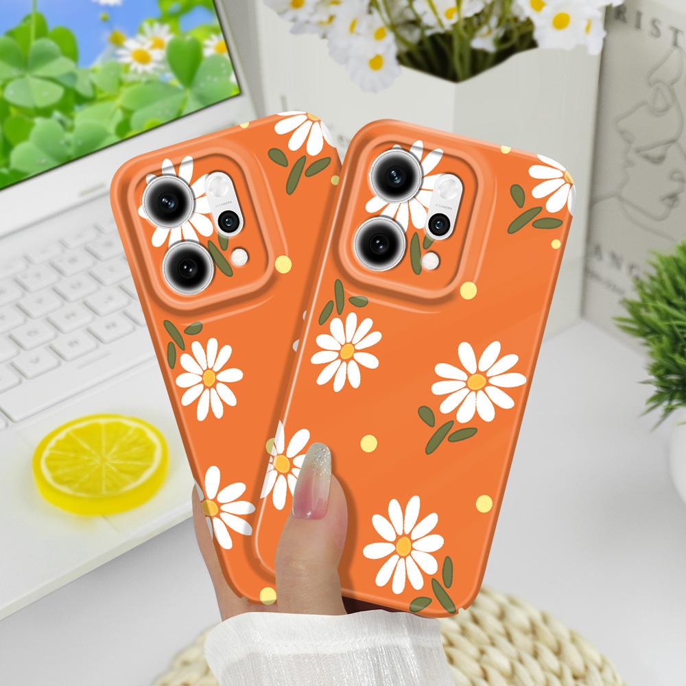 Чехол для телефона «Блуждающие маргаритки» для OPPO Reno 14 14F 13 13F 12 12F 11 11F 10 8 8Z 8T 7 7Z Pro 4G 5G Пленка Жесткая крышка