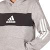 Adidas Sweatshirt Hooded Fleece Training Sweatshirt With Letter Print Gray Teenagers ED6500