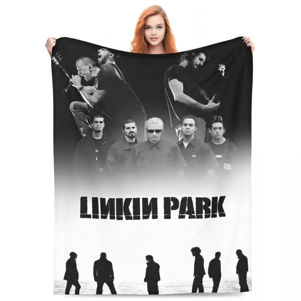 Покрывало-плед L-Linkin Rock Park Флисовое Супер Теплое Пледы для Дома Дивана Спальни Одеяло