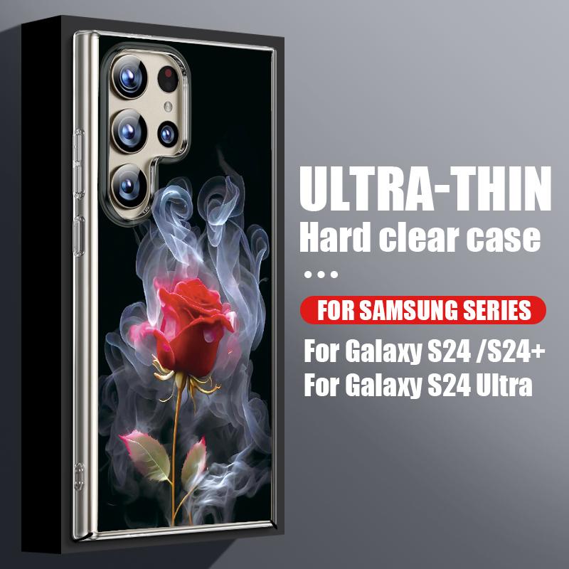 Светящийся в темноте чехол-цветок для Samsung Galaxy S26 S25 S24 S23 Ultra S22 Plus S25 FE A56 A36 A26 A55 A54 A15 Прозрачный чехол