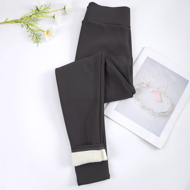 Women Winter Warm Leggings Thick Velvet Tights High Waist Hip Liftting Lamb Wool Pants Elastic Trousers