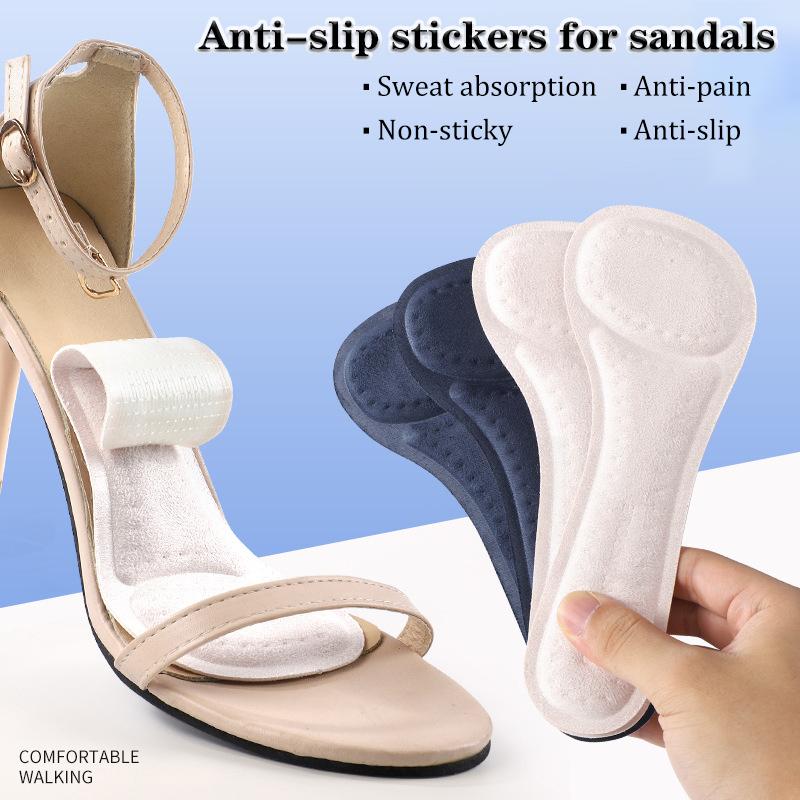 Sandals Insoles Women High-heel Insoles Self-adhesive Anti-slip Breathable Shoes Pads Stickers Soft Cushion Sole Inserts