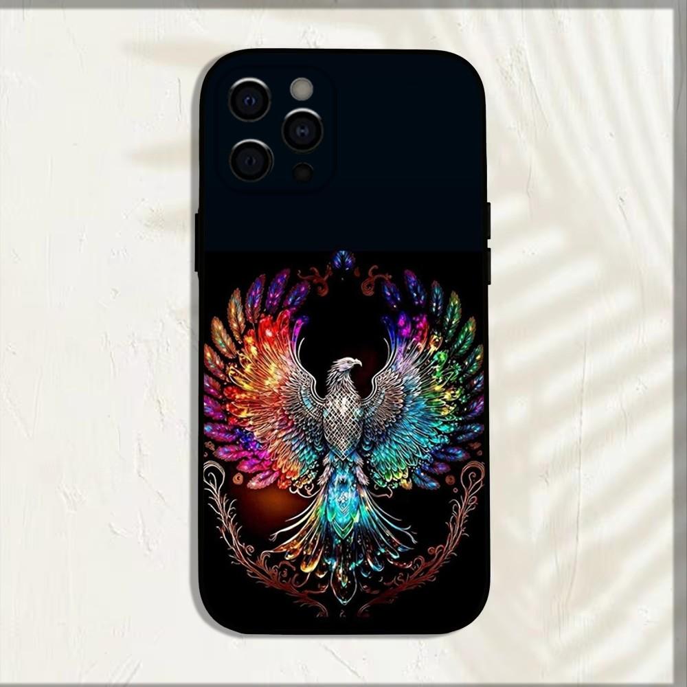 Cool Phoenix Nirvana Phone Case For iPhone 16,15,14,13,12,11,Pro,X,XS,Max,XR,Plus,Mini Soft Black Cover