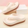 Women's Height-Increasing EVA Flip-Flops 2024: Thick-Soled, Slimming, Clip-Toe Beach Sandals.