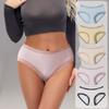LANGSHA 5Pcs Cotton Panties Women Underwear Breathable Cute Print Briefs Female Fashion Lingerie XXL