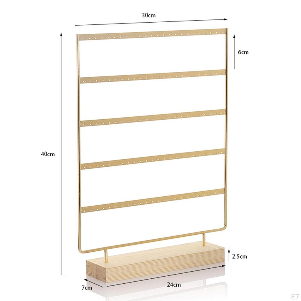 5 Tier Earring Display Stand Holder Accessories Hanging Rack Jewelry Organizer for