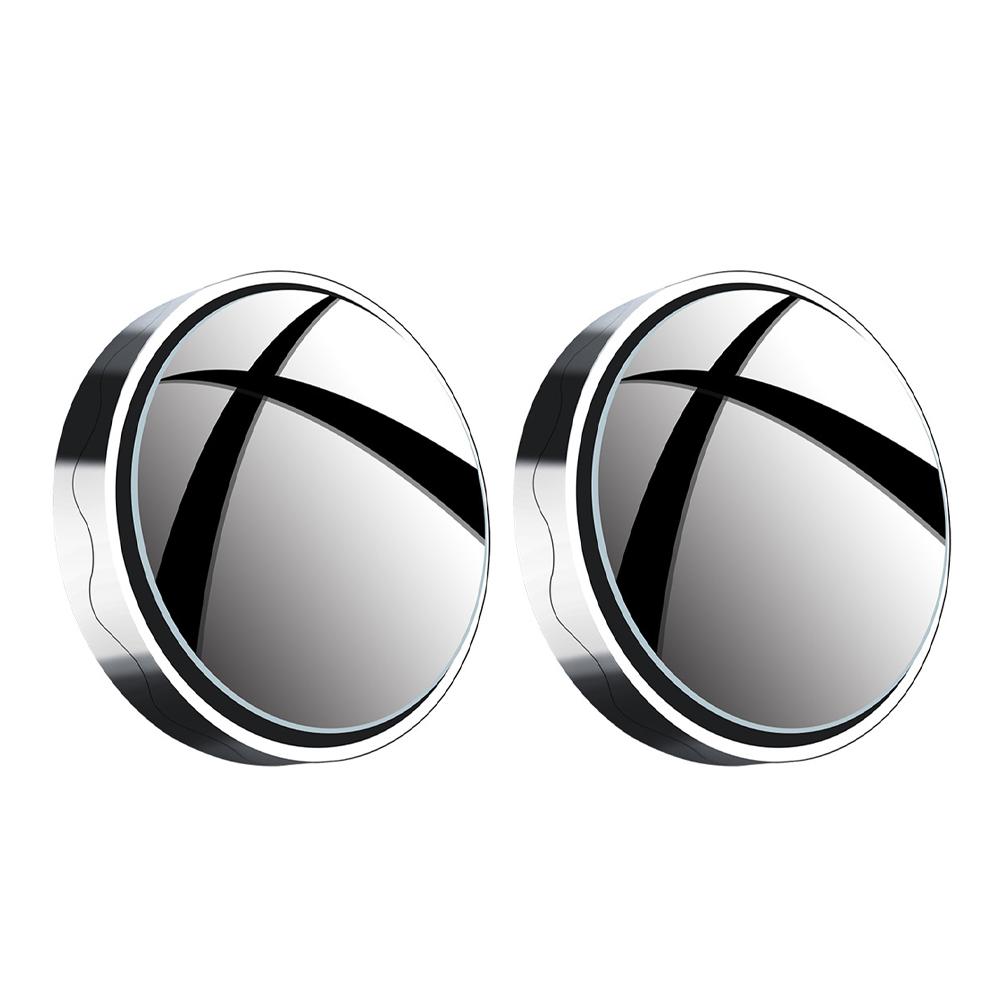 2 шт. Автомобильное крепление на присоске, вспомогательное зеркало заднего вида, вращающееся на 360 градусов, широкоугольное, с круглой рамкой, зеркало для слепых зон