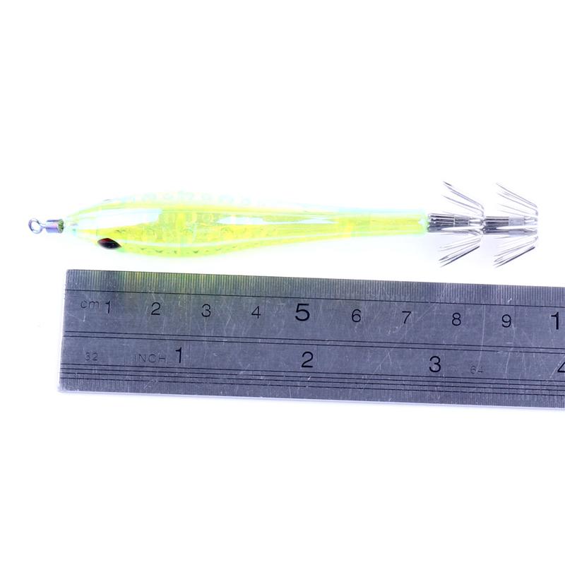 5PCS/LOT Shrimp Squid Jigs Jigging Squid Hook 9.5CM 6g Trout Lure Luminous Shrimp Squid Lure