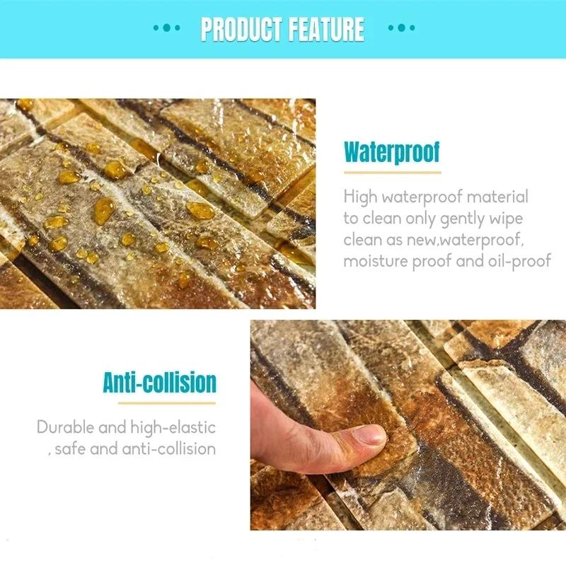 1/5/10 шт. 3D наклейки на стену самоклеящиеся пенопластовые панели домашний декор стен гостиная дом кирпичная наклейка обои украшение