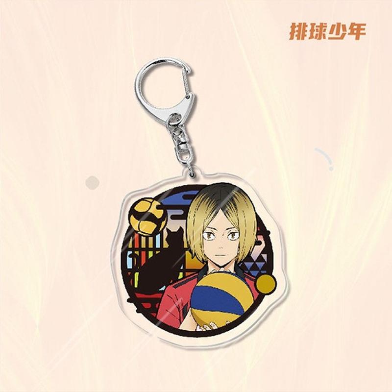 Anime Games Volleyball Boy Acrylic Keychain Metal Ring Car Bag Key Decoration Accessory Gift Anime Gifts Pendant