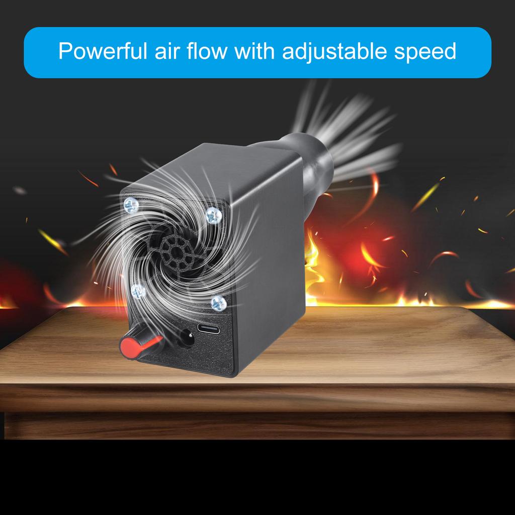BBQ Blower Fan 12V With Variable Speed Control Suitable For Outdoor Charcoal Starter Grilling Camping Cooking Wood Stove