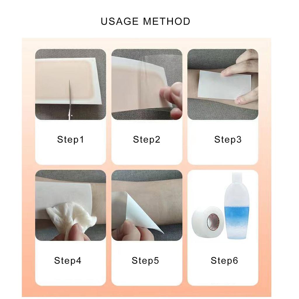 6 листов водонепроницаемой маскирующей ленты для кожи, наклейки для маскировки татуированных изъянов, наклейки для маскировки изъянов шрамов для свадеб