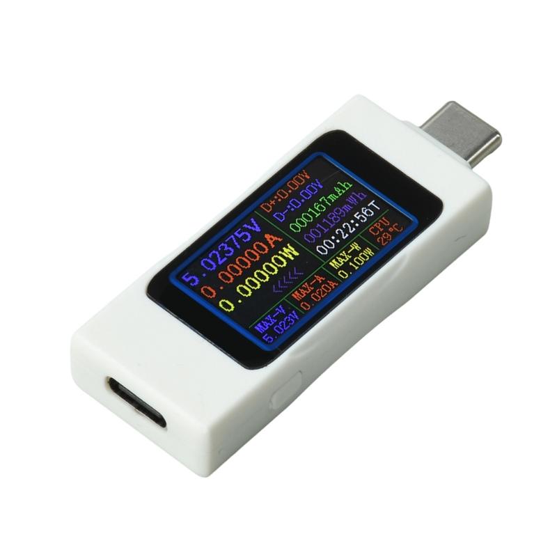 USB-C Измеритель дисплея для обзора данных зарядки, инструмент Type C "папа-мама" с поддержкой двустороннего мониторинга для ежедневного использования устройств на рабочем столе