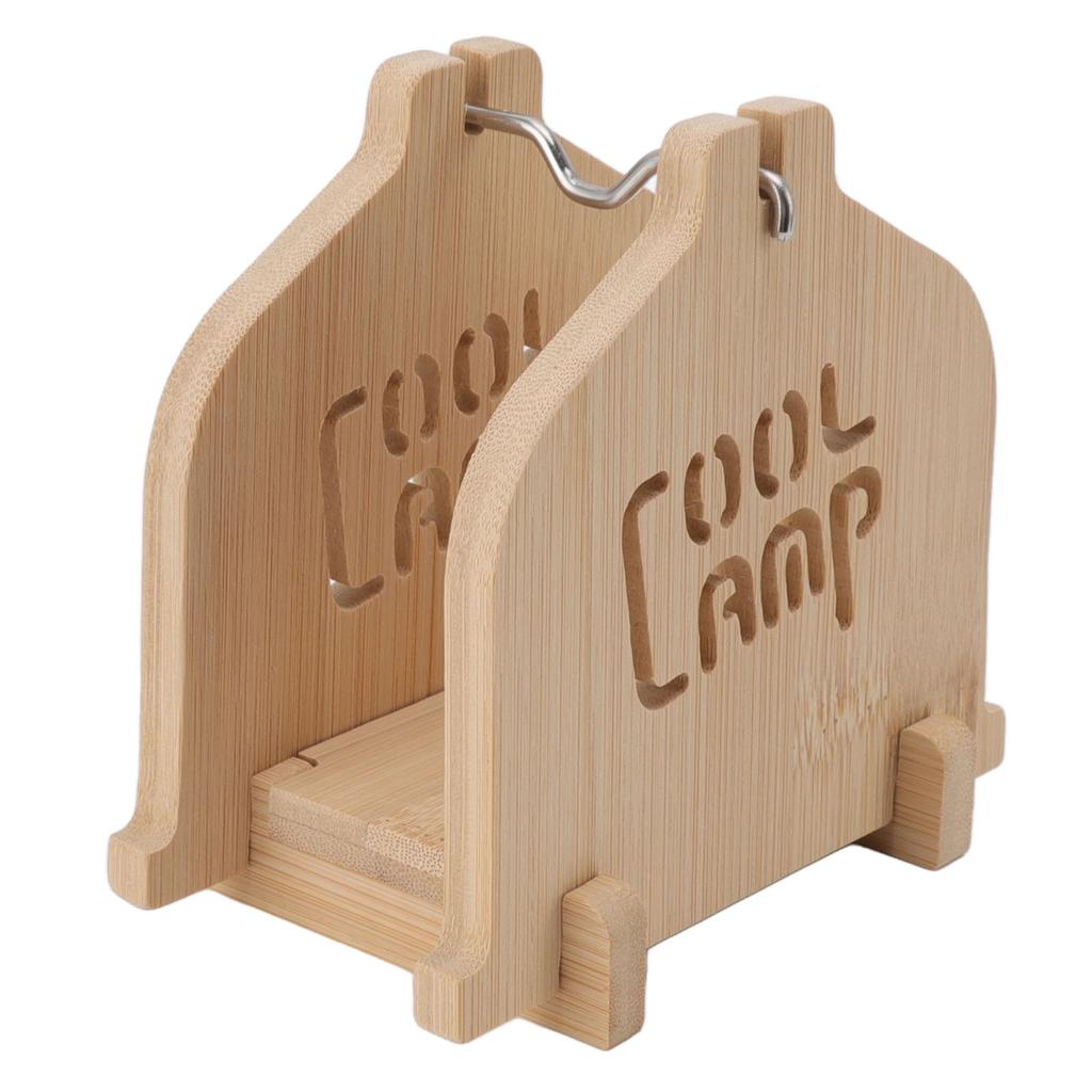 Mosquito Coil Bracket Detachable Portable Bamboo Wood Stainless Steel Rustic Style Decorative Home Incense Case