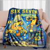 1PC Custom Name "Six Seven Adventure" flannel blanket versatile,all-season throw suitable for the living room,bedroom,camping,travel,and gift