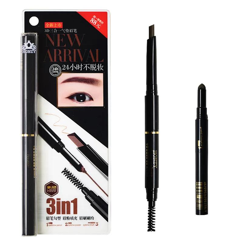 3 IN1 Waterproof Eyebrow Pencil + Powder + Brush Makeup Kit