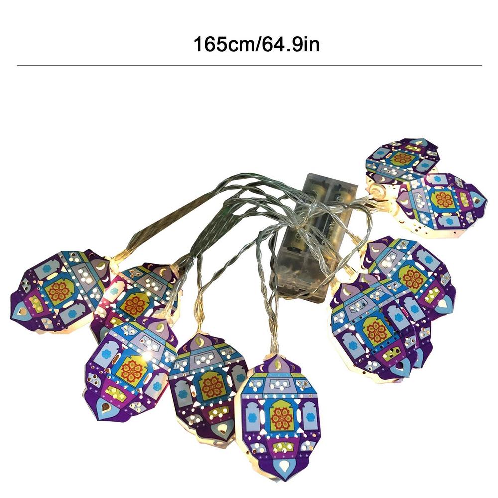 Ид Мубарак Светодиодная Гирлянда Для Помещений Луна Звездный Свет Рамадан Карим Украшение 2025 Исламские Мусульмане Ид аль-Фитр Праздничные Принадлежности