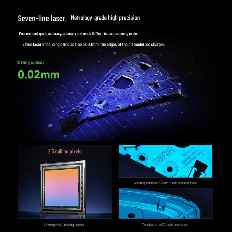 Портативный промышленный 3D-сканер Creality Raptor, штепсель CN (адаптер в комплекте)