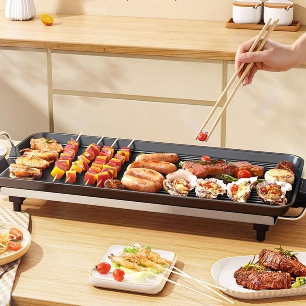 Сковорода-гриль с антипригарным покрытием Многоцелевая посуда для вечеринок и шведского стола Портативная уличная гриль-пластина для жарки мяса
