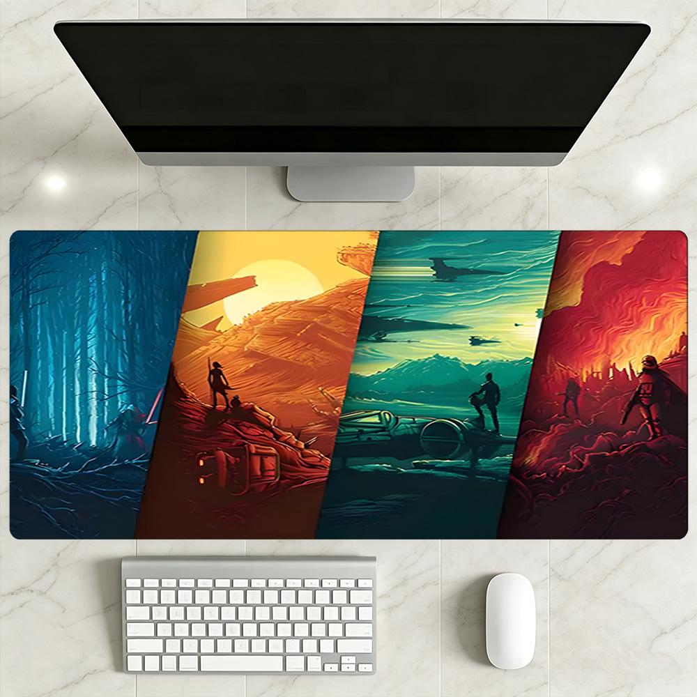 Star Wars Large Mouse Pad Office Mouse Mats Ultra-Long Desk Mat Non-Slip Rubber Base Perfect Gift for Gamers And Professionals