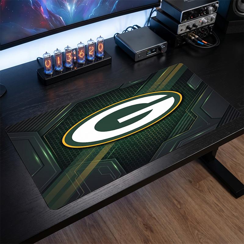 Green Bay Packers Pattern Mousepad Anti?Slip Rubber Desk Pad For Gaming Working Desktop Decoration