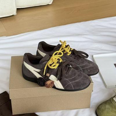 Туфли-шишки~ 2025 осень новые ретро американские немецкие тренировочные туфли женские на плоской подошве повседневные спортивные Forrest Gump кроссовки для бега