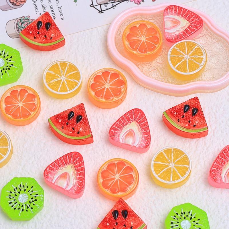 Fruit Slice Simulation Food Toy Handmade DIY Cream Glue Resin Jewelry Material Package