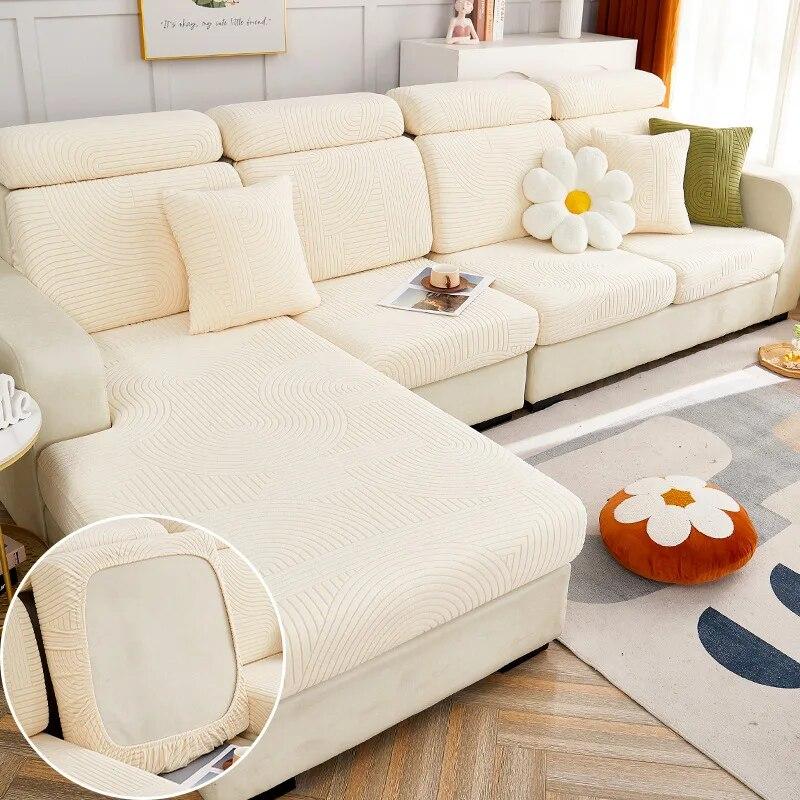 Жаккардовый чехол для подушки на сиденье дивана, эластичный съемный регулируемый чехол для дивана, чехлы для дивана, защита для мебели для домашних животных и детей