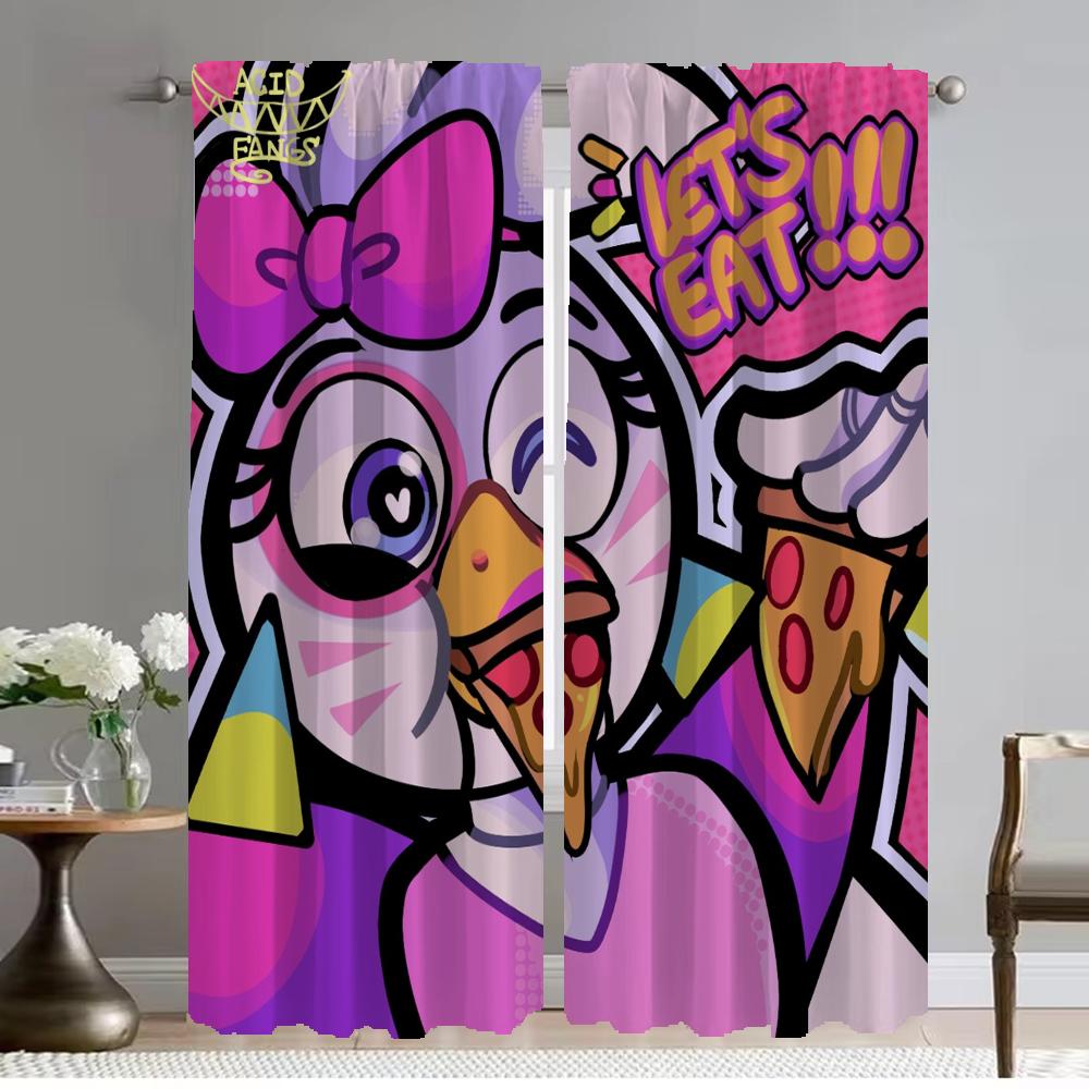 Fnaf Современные Шторы для Гостиной Камеры Тюль для Спальни Перегородка Затемняющие Шторы Шторы Для Кухни 2 Шт. Оттенки Ребенок