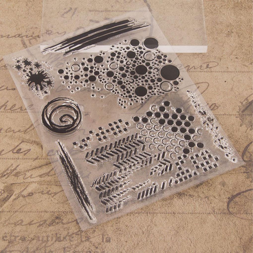 Прозрачные штампы с круглыми точками, несколько стилей для скрапбукинга, сделай сам, прозрачные штампы с круглыми точками