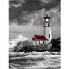 5D DIY Diamond Painting Landscape Rhinestone Cross Stitch Kit Diamond Embroidery Coastal Lighthouse Mosaic Picture Decoration