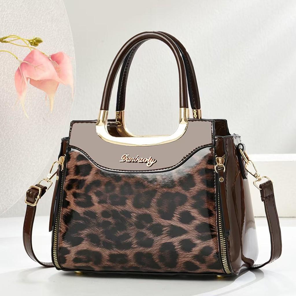 Городская Шикарная Маленькая Квадратная Сумка с Модным Леопардовым Принтом и Застежкой-молнией