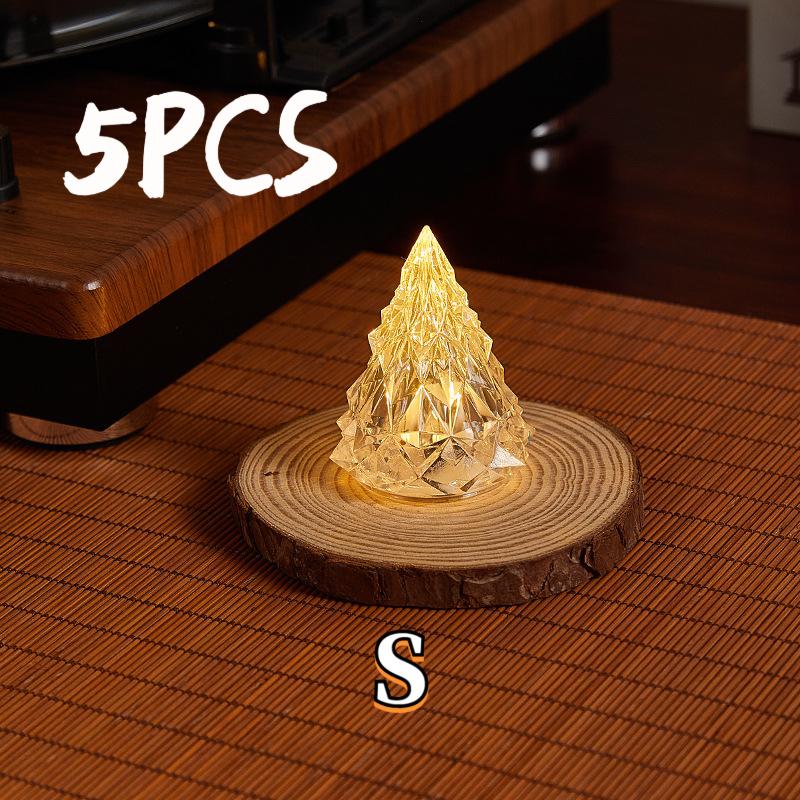 Outdoor Flameless LED Candle Light Halloween Wedding Christmas Decoration Creative Iceberg Light Wishing LED Light Warm White