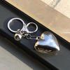 Exquisite Heart Keychain Big Hearts Bag Pendant Alloy Material Keyrings Perfect for Car Keys Bag Backpack Decoration