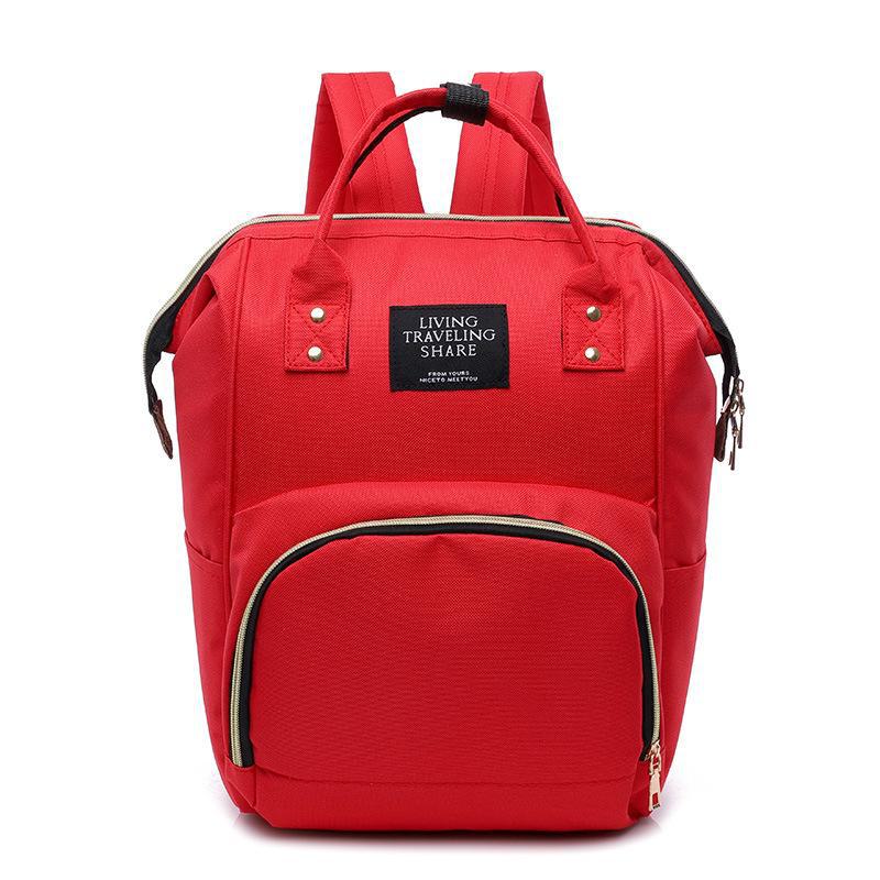 Рюкзак для мам в корейском стиле 2024 года: Модная холщовая сумка для подгузников с цветными блоками для мам