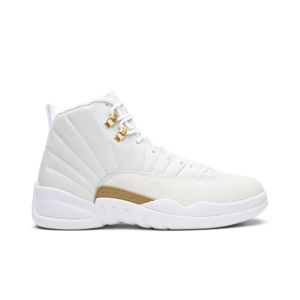 OVO Air Jordan 12 Retro 'Белый' (унисекс) Белые / Металлический золотисто-белый Винтажные баскетбольные кроссовки 873864 102