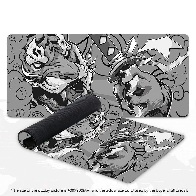 E-sports Tiger XXL Mouse Pad Gaming Laptops Mousepad Gamer Cute Carpet Rugs Keyboard Mat Desk Protector Anime Cartoon Mouse Pads