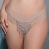 Многослойная цепочка на талию с бахромой и стразами, трусики, пляжная сексуальная цепочка на тело, женская цепочка на тело