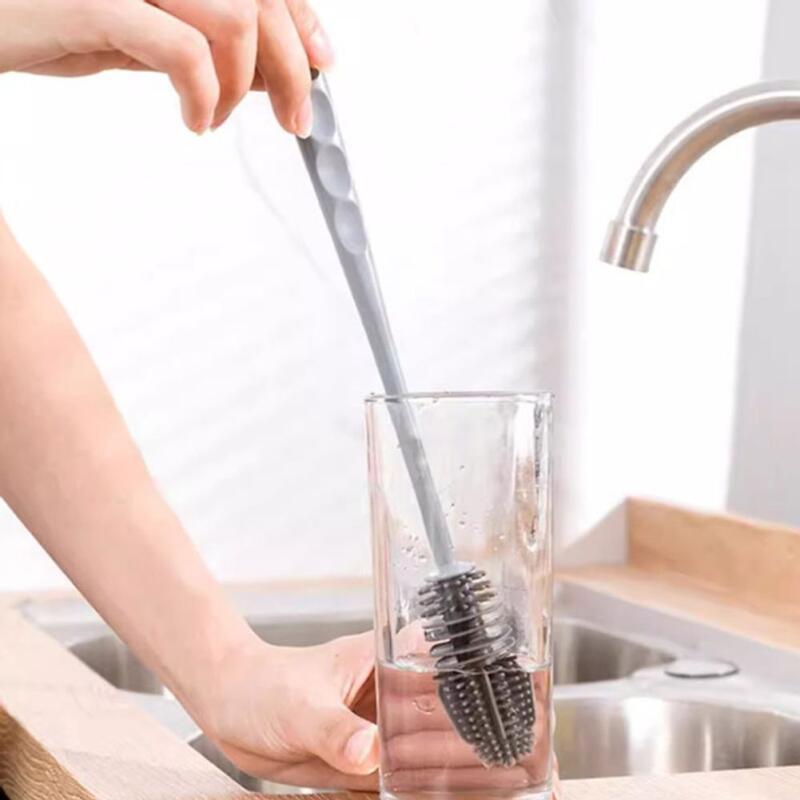 Silicone cup cleaning brush tumbler scrub brush