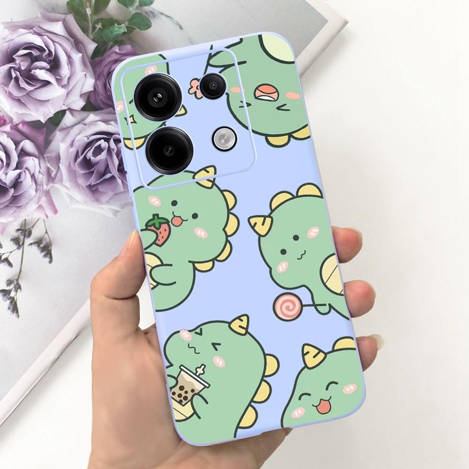 Чехол для телефона Xiaomi Redmi Note 13 Pro 5G с принтом "Корова" и клетчатым узором, из мягкого жидкого силикона, Funda для Redmi Note 13 4G Pro+ Plus