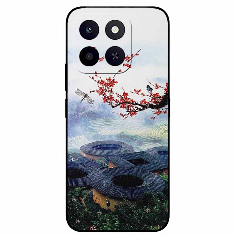 3D Cartoon Emboss Cases For Honor X6a / X6b / X6c Relief Embossed Retro Silicone Back Cover For X6B Black Funda Anime Bumper X6C
