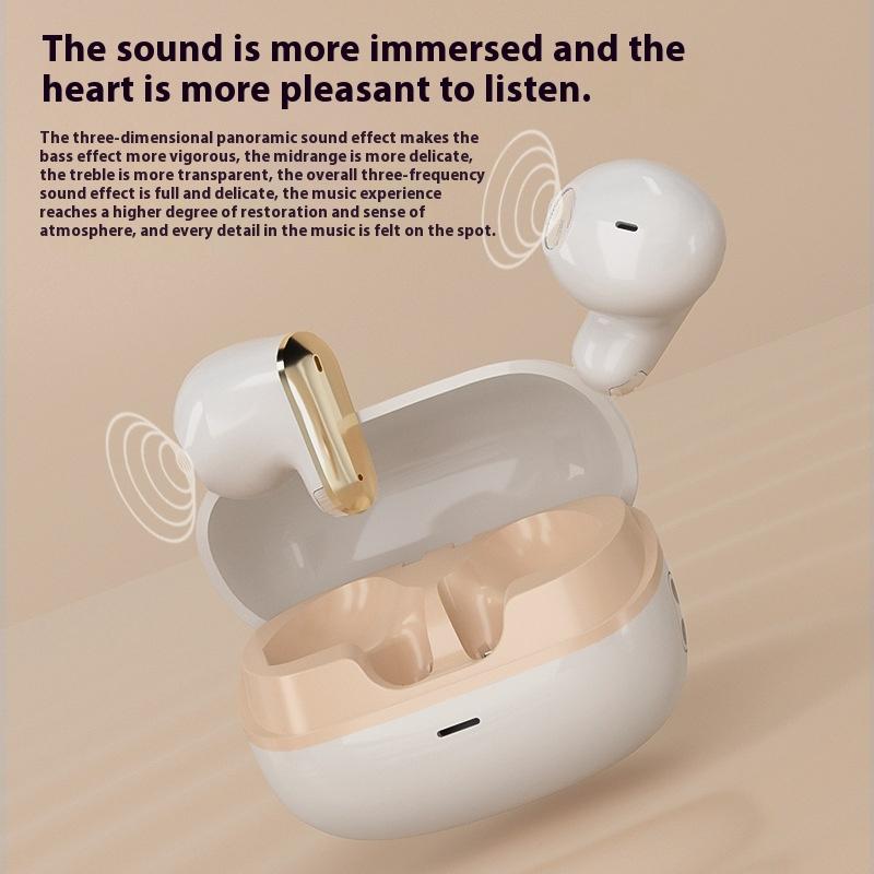 TWS Wireless Bluetooth Headset Long Battery Life Long Wear Pain Half In Ear Noise Reduction Music Game Headset