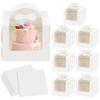 5/10Pcs Cake Packaging Box with Window Portable Paper Gift Box Wedding Birthday Party Muffin Cake Dessert Container Baby Shower