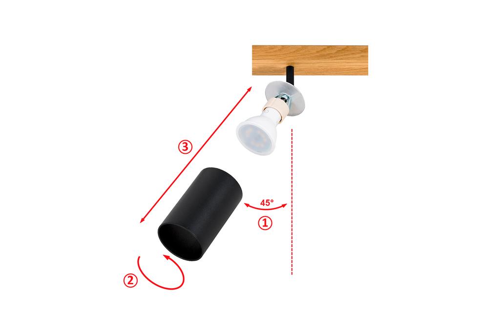 Modern lamp - 2 x GU10 - L=90 cm
