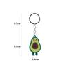 Bag Pendant Couple Key Rings Jewelry 3D Keychain Smiling Avocado Simulated Fruit Avocado Keychain
